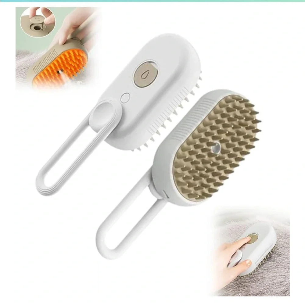 BOGO‼️3-in-1 Steam Brush for Dogs and Cats New Pet Steam Groomer Massage Brush